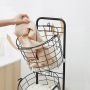 Laundry organizer in the shape of baskets - three levels, white
