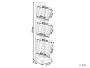 Laundry organizer in the shape of baskets - three levels, white