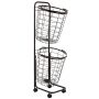 Laundry organizer in the shape of baskets - two-level, black
