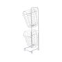 Laundry organizer in the shape of baskets - two-level, white
