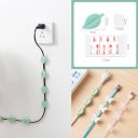 Leaf-shaped decorative cable holder (9 pcs)