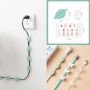 Leaf-shaped decorative cable holder (9 pcs)