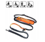 Leash with a hip belt for running with a dog - orange
