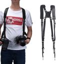 Leather photo harness - black