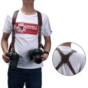 Leather photo harness - brown