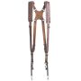 Leather photo harness - brown