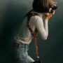 Leather photo harness - brown, type 2