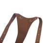 Leather photo harness - brown, type 2