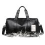Leather travel bag - black