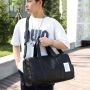 Leather travel bag - black