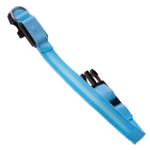 LED dog collar, size XS - blue