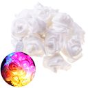 LED garland / decorative lights in the shape of roses - multicolored