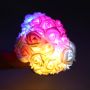 LED garland / decorative lights in the shape of roses - multicolored