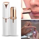 Lipstick-shaped facial epilator - white