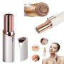 Lipstick-shaped facial epilator - white