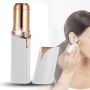 Lipstick-shaped facial epilator - white