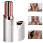 Lipstick-shaped facial epilator - white