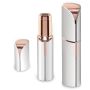 Lipstick-shaped facial epilator - white