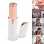 Lipstick-shaped facial epilator - white
