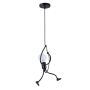 Loft ceiling lamp - black, LED people type. I
