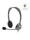 Logitech H111 Stereo Headset Wired Head-band Office/Call center Grey