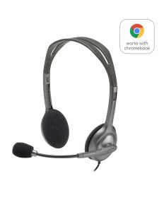 Logitech H111 Stereo Headset Wired Head-band Office/Call center Grey