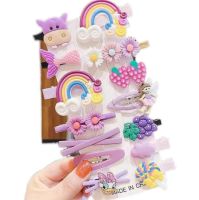 Lovely hair clips for a girl - set of 14 pcs, type V