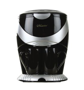 Maestro MR-402-BLACK drip coffee maker, black and silver
