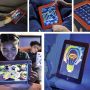 Magic 3D drawing tablet + felt-tip pens - red