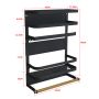 Magnetic organizer for kitchen accessories - three-level