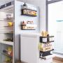 Magnetic organizer for kitchen accessories - two-level