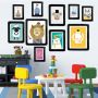 Magnetic self-adhesive frame size 12.3x8.1cm - black