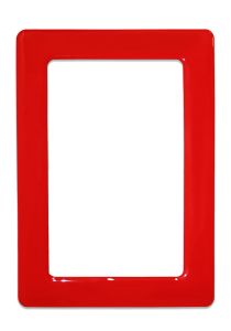 Magnetic self-adhesive frame size 12.3x8.1cm - red