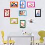 Magnetic self-adhesive frame size 16.0x11.8cm - light blue