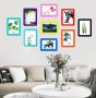 Magnetic self-adhesive frame size 16.0x11.8cm - orange
