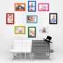 Magnetic self-adhesive frame size 19.0 x 23.8 cm - orange
