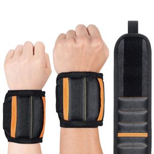 Magnetic wristband tool wrist 15 pocekts
