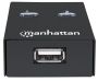 Manhattan USB-A Automatic Sharing Switch, 2x USB-B Ports, 480 Mbps (USB 2.0), Dual Control (Auto-Sensing or Manual), Bus Powered, Hi-Speed USB, inc 1x 1.5m USB-A to USB-B cable, Black, Three Year Warranty, Blister