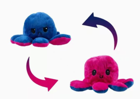 Maskotka Ośmiorniczka Dwustronna 20 cm – różowo ciemnoniebieska