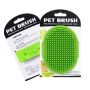 Massage brush for a dog - green