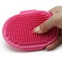 Massage brush for a dog - green