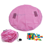 Mat / bag for children's blocks - big pink