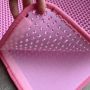 Mat for the cat under the litter box - light pink