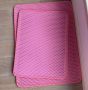Mat for the cat under the litter box - light pink