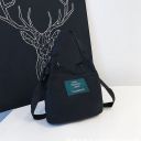 Material messenger bag - black