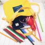 Material messenger bag - yellow
