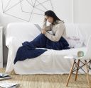 Mermaid tail blanket 80x180 - dark blue