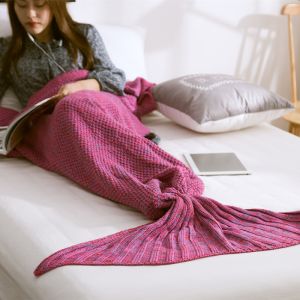 Mermaid tail blanket 80x180 - dark pink