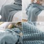 Mermaid tail blanket 80x180 - light blue