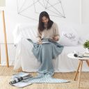 Mermaid tail blanket 80x180 - light blue
